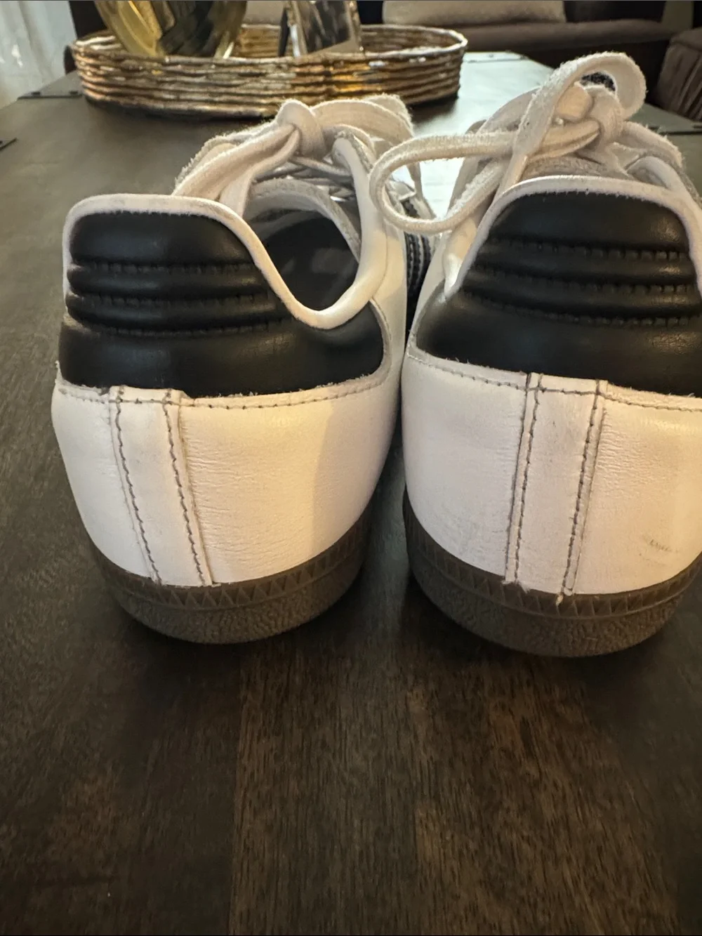 adidas Samba White and Black Retro Sneakers